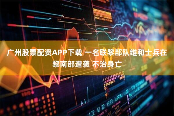 广州股票配资APP下载 一名联黎部队维和士兵在黎南部遭袭 不治身亡